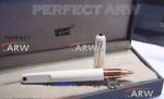 Perfect Replica New Mont blanc M Marc Newson Rollerball Pen White & Rose Gold - Buy Replica
